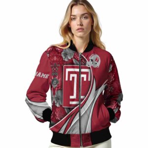 customized temple owls floral print red jacket latest model jacketwow