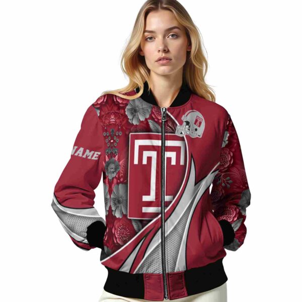 customized temple owls floral print red jacket latest model jacketwow