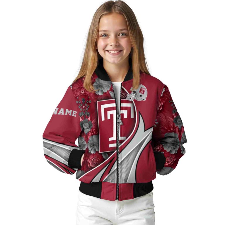 customized temple owls floral print red jacket top rated jacketwow