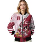 customized temple owls mickey donald goofy red white jacket best selling jacketwow