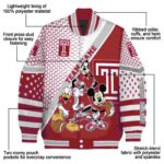customized temple owls mickey donald goofy red white jacket best selling jacketwow