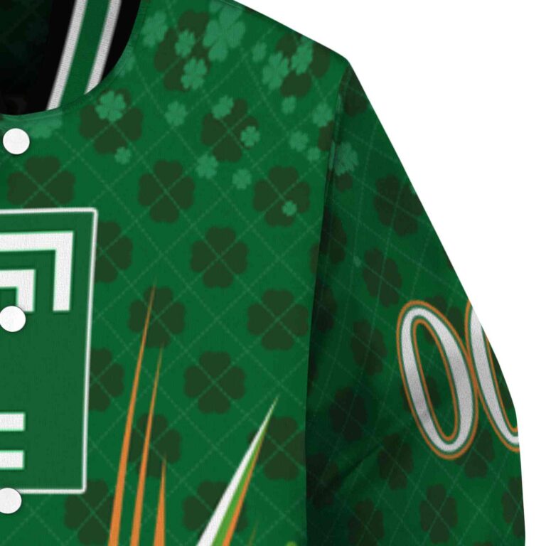 customized temple owls shamrock pattern green jacket premium grade jacketwow