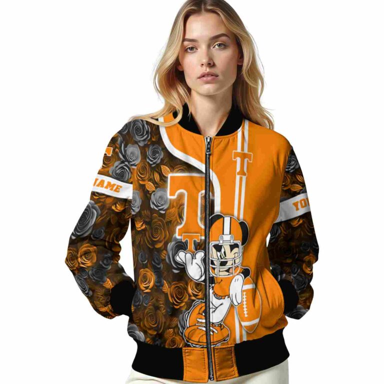 customized tennessee volunteers rose mickey orange jacket latest model jacketwow