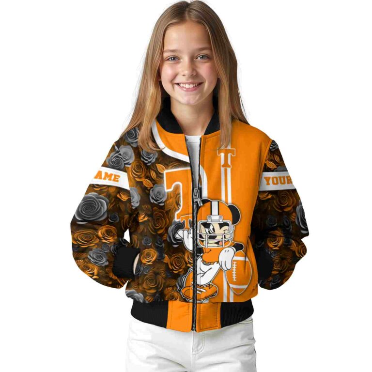 customized tennessee volunteers rose mickey orange jacket top rated jacketwow