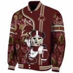 customized texas state bobcats rose mickey maroon jacket best selling jacketwow