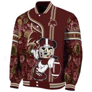 customized texas state bobcats rose mickey maroon jacket best selling jacketwow