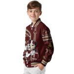 customized texas state bobcats rose mickey maroon jacket best selling jacketwow