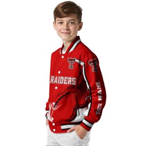 customized texas tech red raiders flaming football red white jacket trendy jacketwow