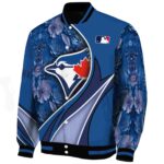 customized toronto blue jays floral print blue jacket best selling jacketwow