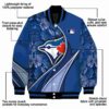 customized toronto blue jays floral print blue jacket new arrival jacketwow