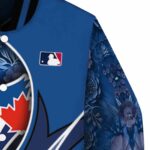 customized toronto blue jays floral print blue jacket best selling jacketwow