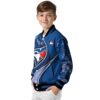 customized toronto blue jays floral print blue jacket trendy jacketwow