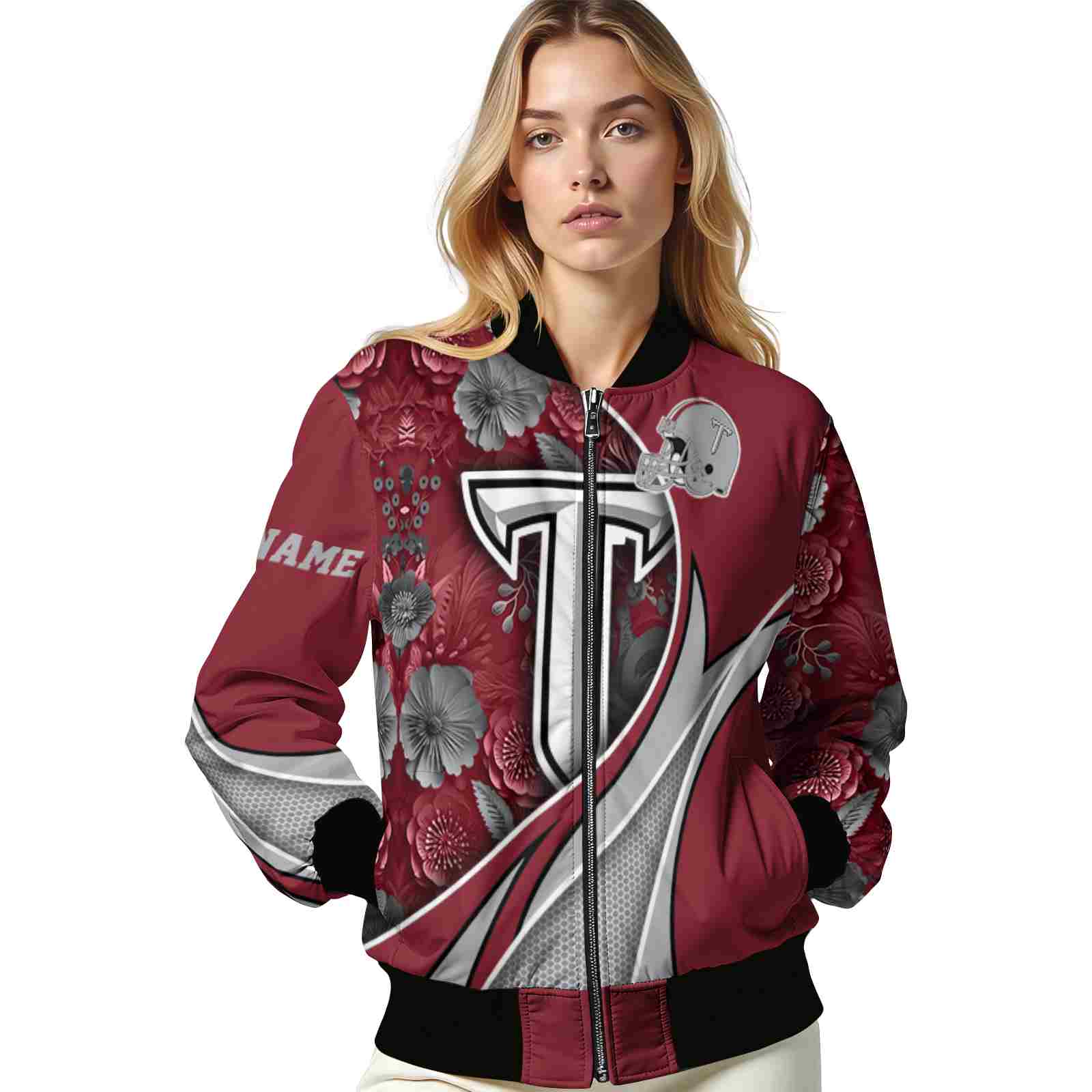 customized troy trojans floral print red jacket latest model jacketwow customized troy trojans floral print red jacket latest model jacketwow