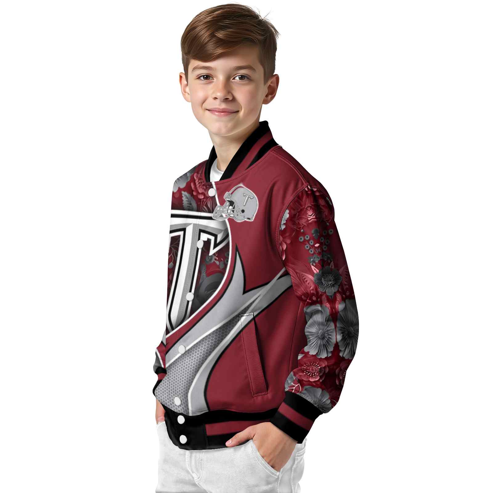 customized troy trojans floral print red jacket trendy jacketwow customized troy trojans floral print red jacket trendy jacketwow