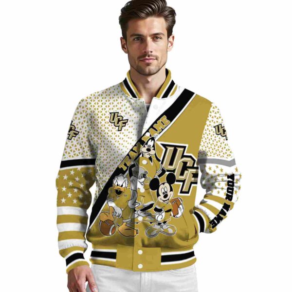customized ucf knights mickey donald goofy gold white jacket high quality jacketwow