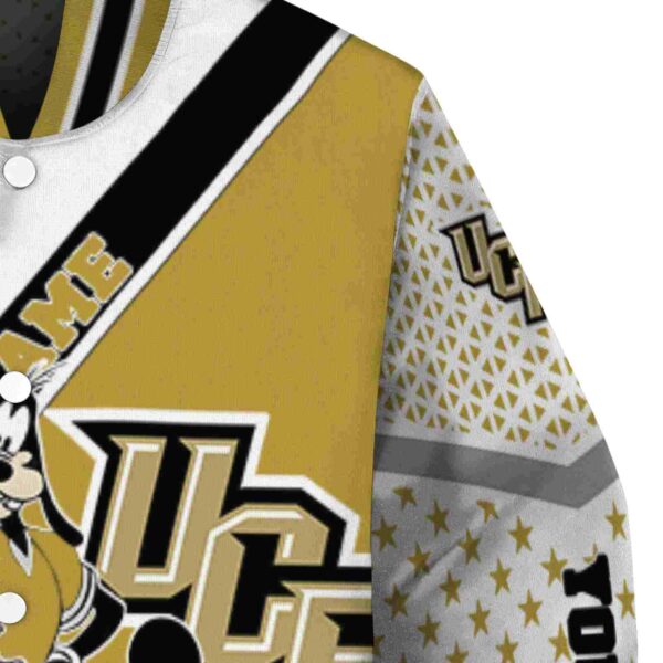 customized ucf knights mickey donald goofy gold white jacket premium grade jacketwow