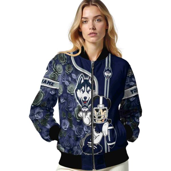 customized uconn huskies rose mickey blue jacket latest model jacketwow