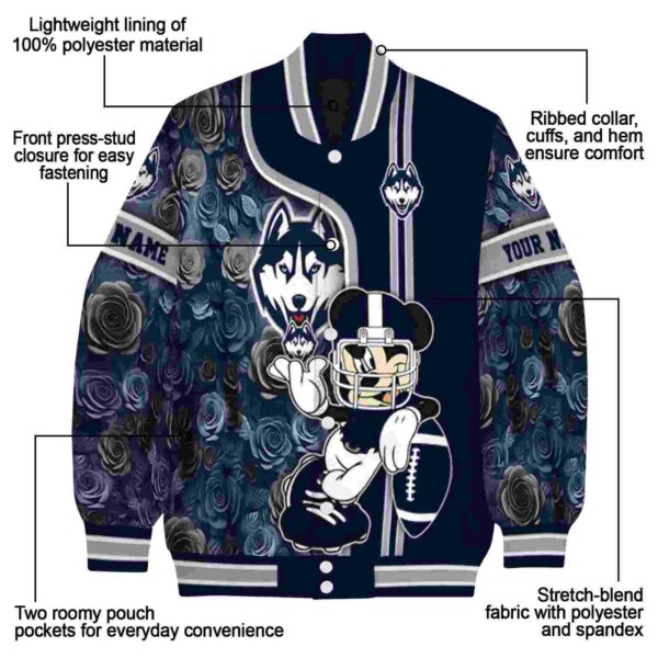 customized uconn huskies rose mickey blue jacket new arrival jacketwow