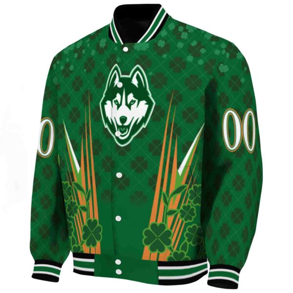 customized uconn huskies shamrock pattern green jacket best selling jacketwow