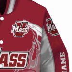 customized umass minutemen flaming football red white jacket best selling jacketwow