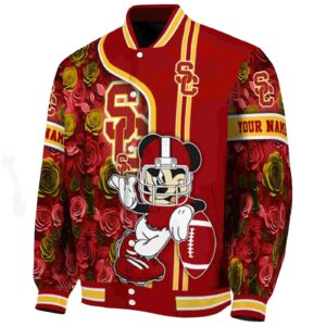customized usc trojans rose mickey red jacket best selling jacketwow