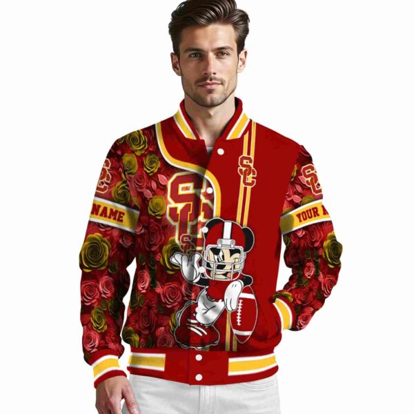 customized usc trojans rose mickey red jacket high quality jacketwow