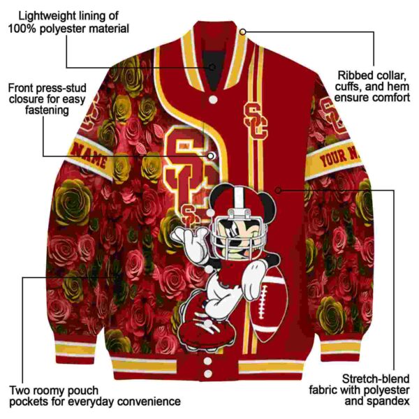 customized usc trojans rose mickey red jacket new arrival jacketwow