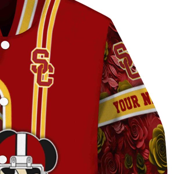 customized usc trojans rose mickey red jacket premium grade jacketwow