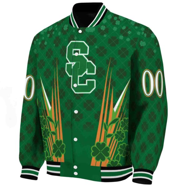 customized usc trojans shamrock pattern green jacket best selling jacketwow
