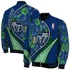customized utah jazz floral print navy jacket fashion forward jacketwow