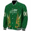 customized utah jazz shamrock pattern green jacket best selling jacketwow