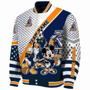 customized utep miners mickey donald goofy blue white jacket best selling jacketwow