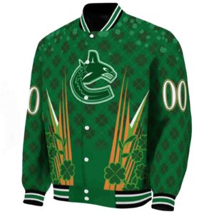customized vancouver canucks shamrock pattern green jacket best selling jacketwow