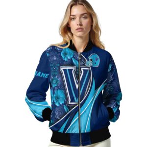 customized villanova wildcats floral print navy jacket latest model jacketwow