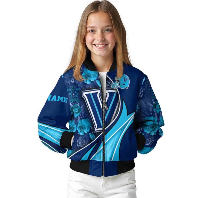 customized villanova wildcats floral print navy jacket top rated jacketwow