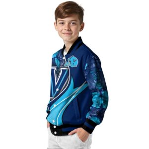customized villanova wildcats floral print navy jacket trendy jacketwow
