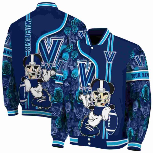 customized villanova wildcats rose mickey navy jacket fashion forward jacketwow