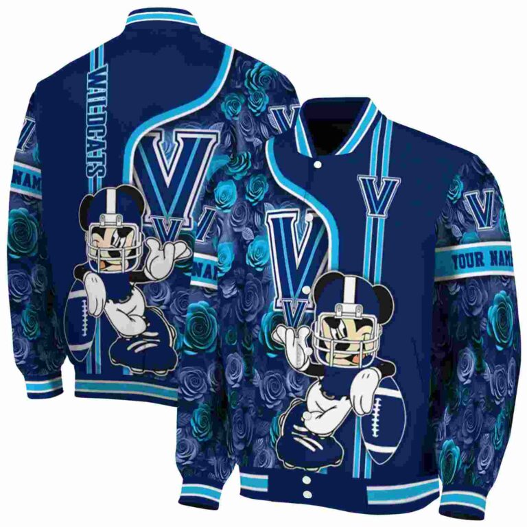 customized villanova wildcats rose mickey navy jacket fashion forward jacketwow