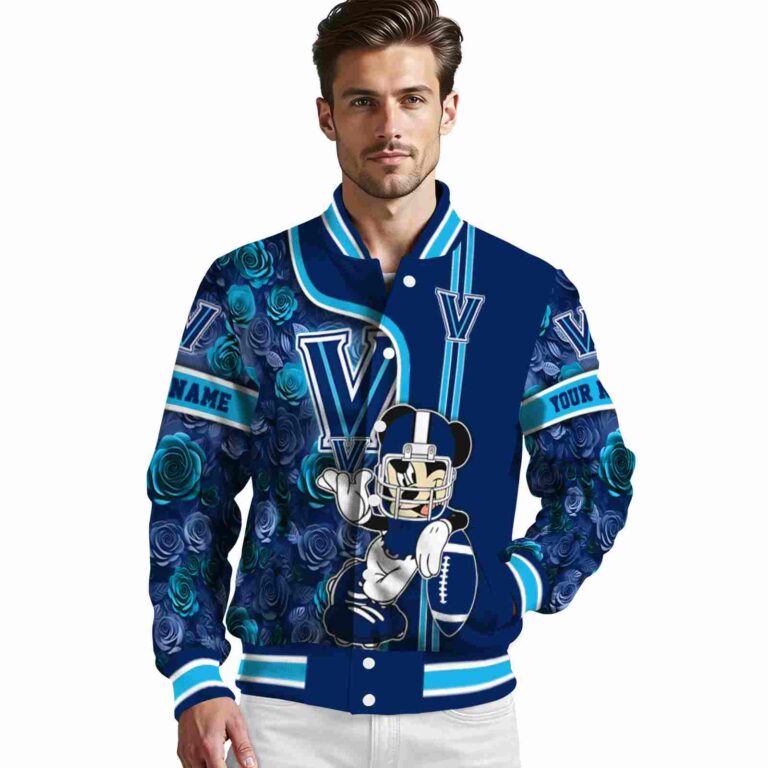 customized villanova wildcats rose mickey navy jacket high quality jacketwow