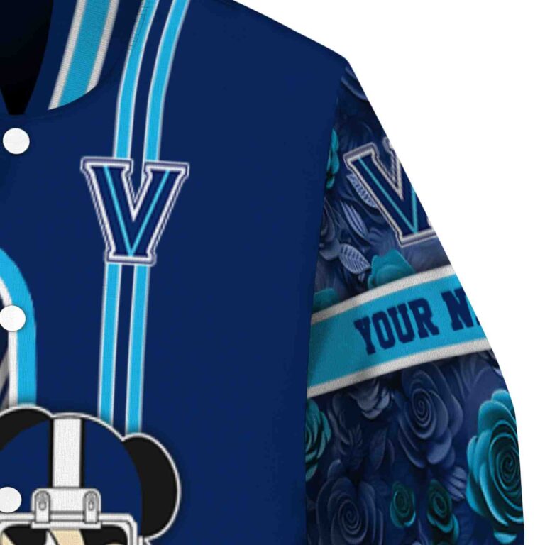 customized villanova wildcats rose mickey navy jacket premium grade jacketwow