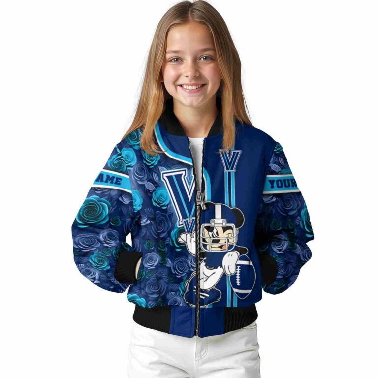 customized villanova wildcats rose mickey navy jacket top rated jacketwow