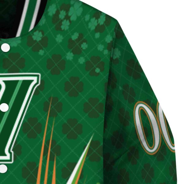 customized villanova wildcats shamrock pattern green jacket premium grade jacketwow