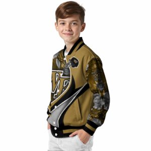 customized wake forest demon deacons floral print gold jacket trendy jacketwow
