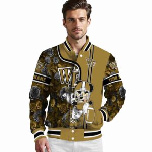 customized wake forest demon deacons rose mickey gold jacket high quality jacketwow