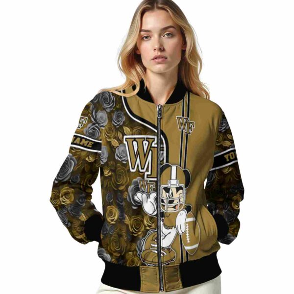customized wake forest demon deacons rose mickey gold jacket latest model jacketwow