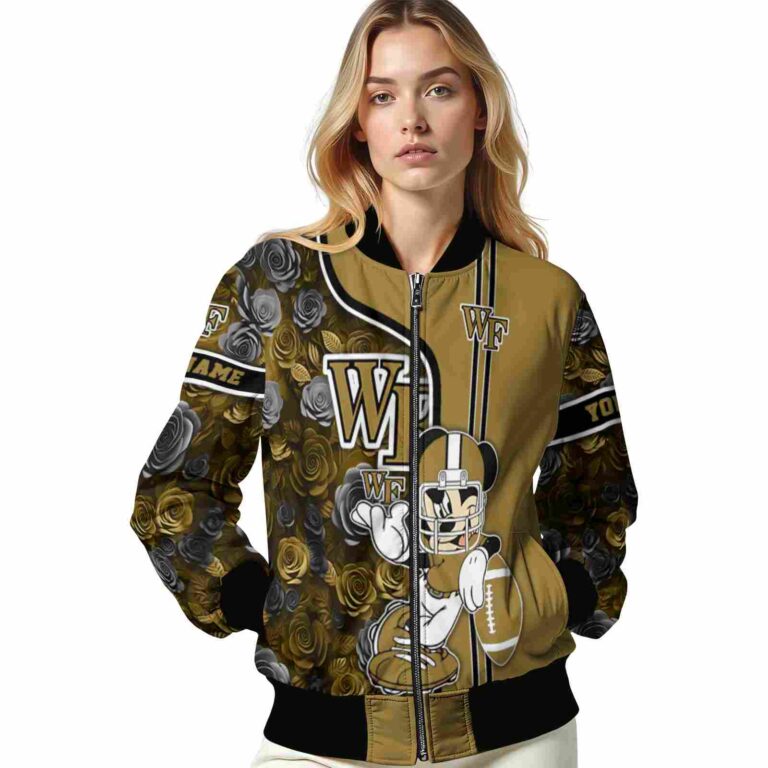 customized wake forest demon deacons rose mickey gold jacket latest model jacketwow