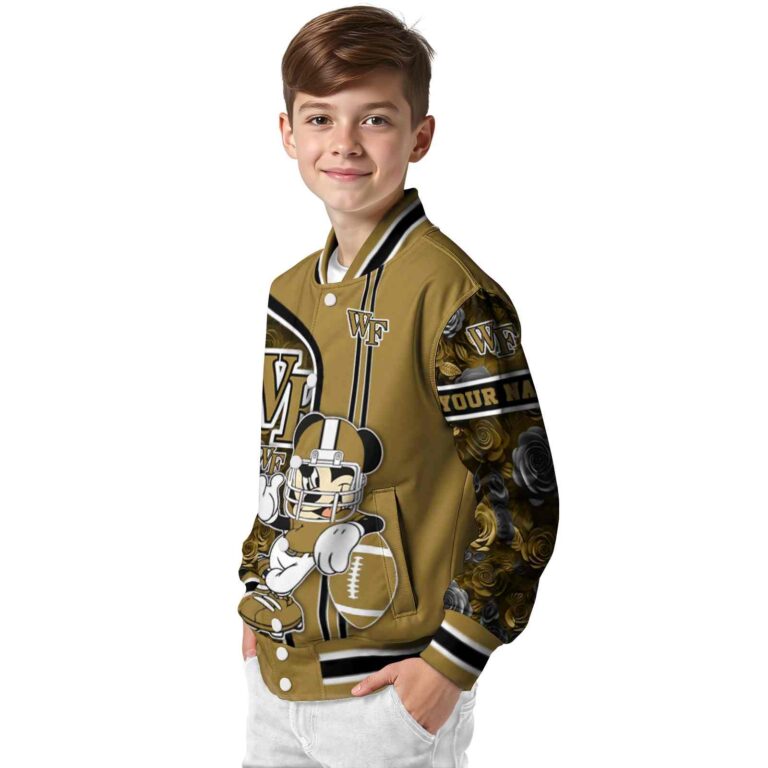 customized wake forest demon deacons rose mickey gold jacket trendy jacketwow