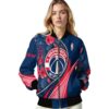 customized washington wizards floral print blue jacket latest model jacketwow
