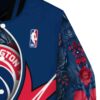 customized washington wizards floral print blue jacket premium grade jacketwow