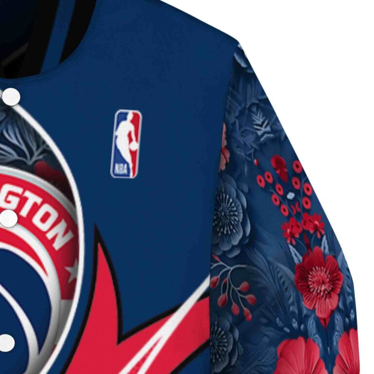 customized washington wizards floral print blue jacket premium grade jacketwow